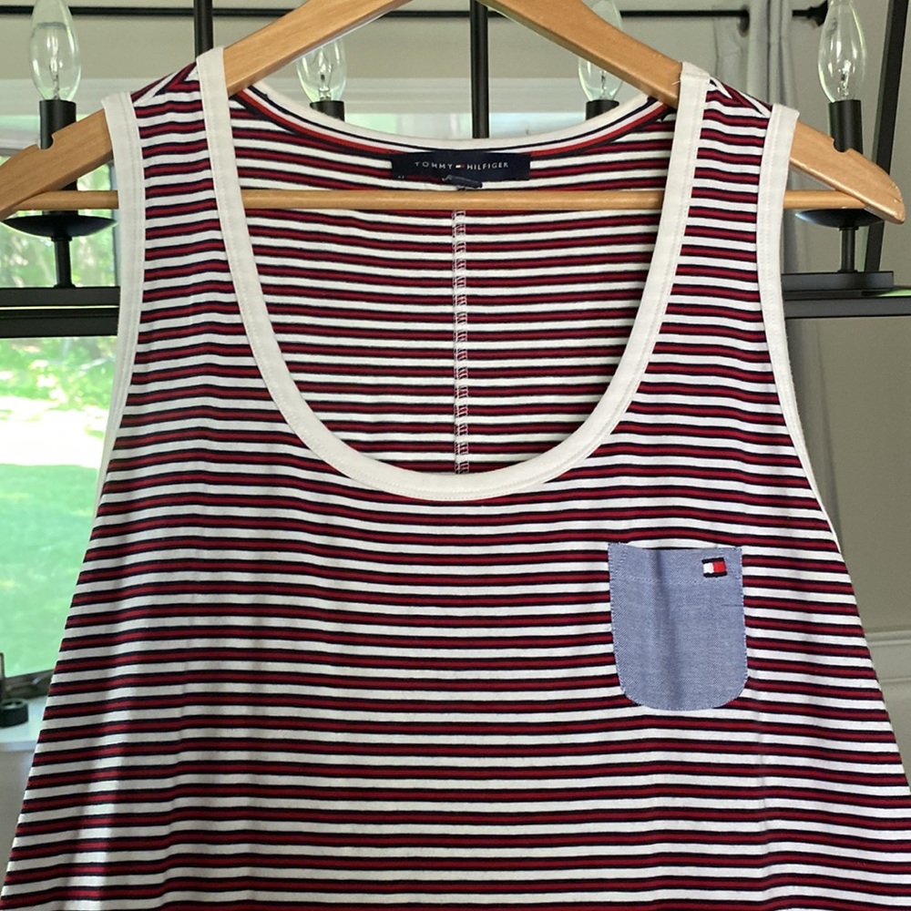 Tommy Hilfiger Maxi Dress! Adorable! Great stripes!  Size L! Excellent condition - Picture 4 of 6